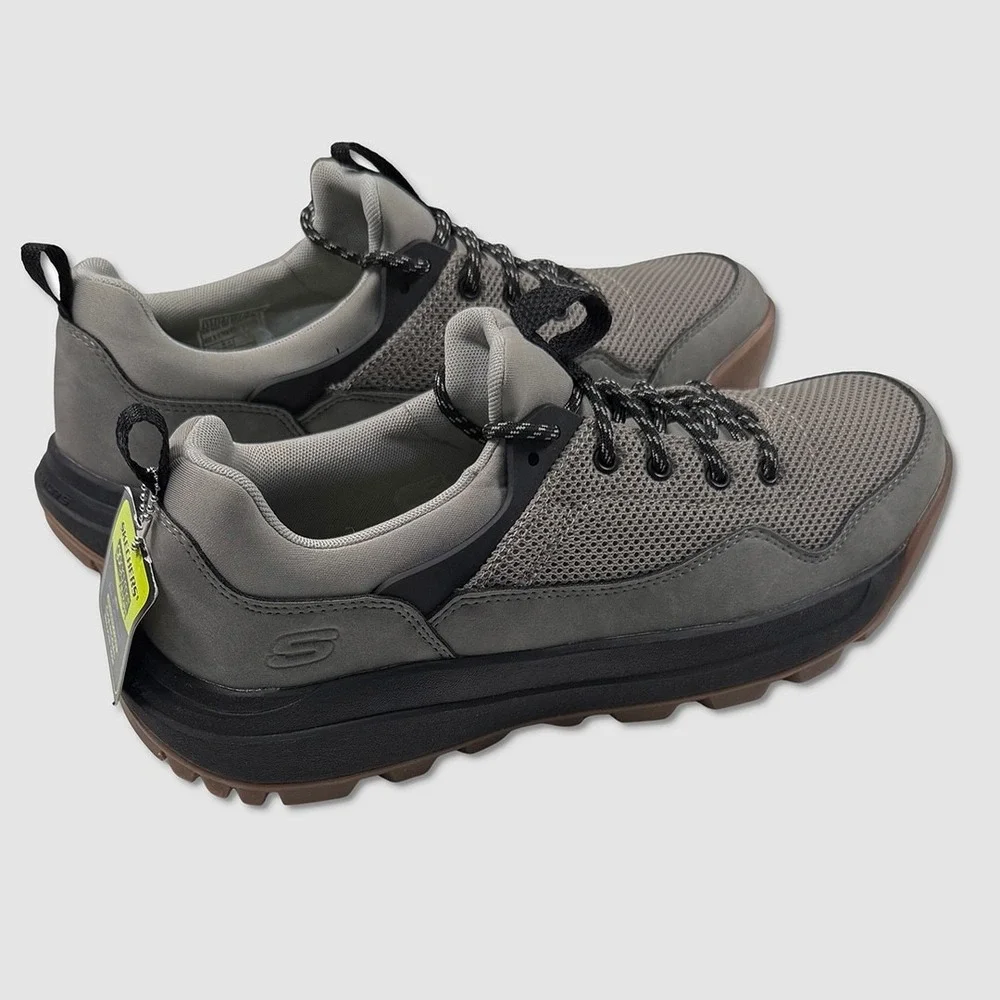 Skechers Cambert Herder Slip On Lace Up Shoes - NEW Mens 11 Cement - #49415-OFCL